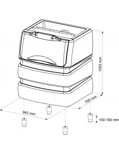 Contenitore per fabbricatore di ghiaccio modulare  2